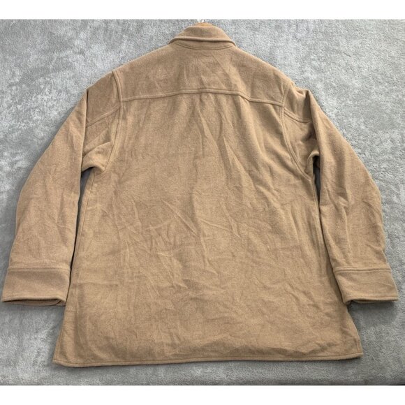 AllSaints Shirt Jacket Mens Medium/Large Loki Wool Blend Button Up Shacket Brown - Picture 9 of 10
